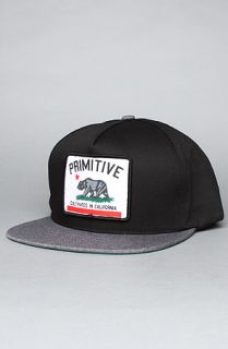 Primitive The Cultivated Snapback Cap in Black Heather Grey