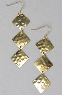 Accessories Boutique The Gold Metal Hammered Diamond Earrings