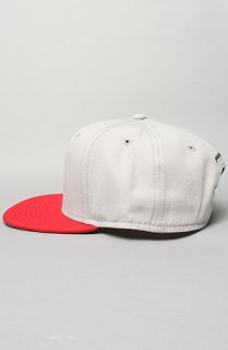 Crooks and Castles The Spades Snapback Cap in Light Grey Scarlet