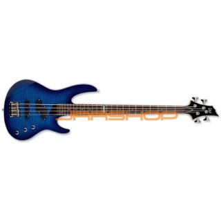 ESP LTD B50 B 50FM See Thru Blue Sunburst Bass Guitar   Brand New
