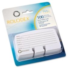 Rolodex Plain Rotary File Card Refill 100 PK w SIMILJ9