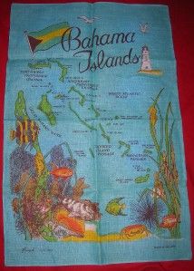  Tea Towel Bahama Islands Linen by Fingal Ireland Super Colors