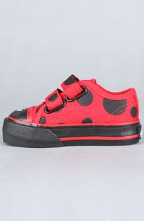 Vans Footwear The Toddler Big School Sneaker in Red and Black