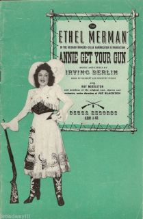 Ethel Merman Annie Get Your Gun Irving Berlin 1946 Decca Records
