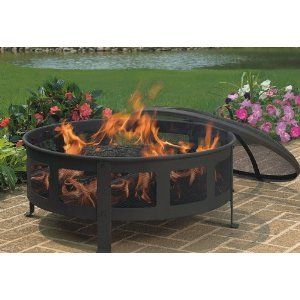 CobraCo Round Bravo Fire Pit w Screen and Cover New