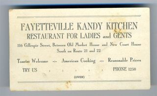 Fayetteville NC Kandy Kitchen Restaurant for Ladies & Gents
