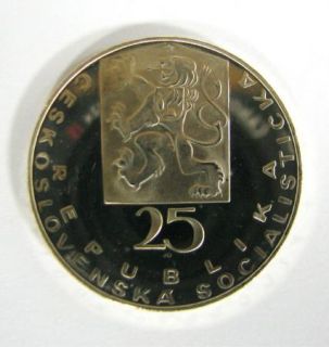 25 Korwn Koruna Crown 1969 Silver UNC Coin J Evangelista »