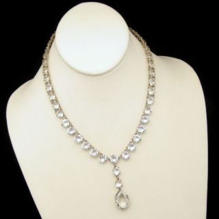 Fishel Nessler FN Co Art Deco Crystal Pendant Necklace Beautiful