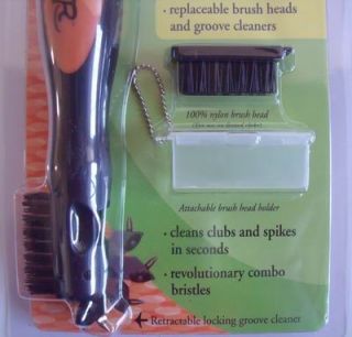 New Frogger Golf Brush Pro Club Cleaner Brush Orange