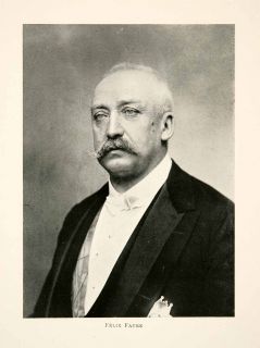 1912 Print Portrait Felix Faure France President French Political