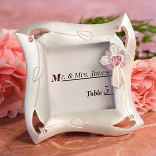 84   Pink Cross Picture Frame Place Card Holder Favors