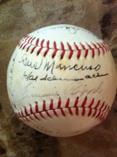 Mel Ott 1938 NY Giants Team Signed Baseball   JSA Authenticated