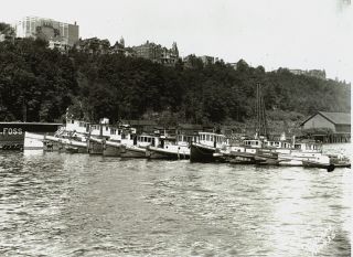 The Foss fleet in 1931 at their location at 400 Dock St.; now the site