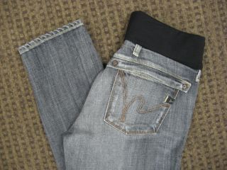  Maternity Jeans Grey Stretch Exene Ankle Skinny 28 Small