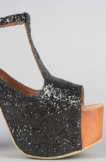 Jeffrey Campbell The Foxy Shoe in Black Glitter