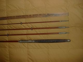 Antique Horrocks Ibbotson fishing rod RARE 4 piece 2 rods in one