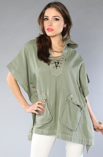 Obey The Spirit Mountain Poncho in Army Green