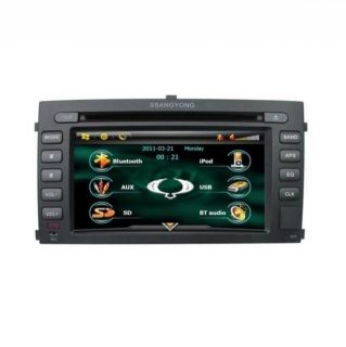 In Dash 2 DIN Car DVD Player GPS Radio for Ssangyong Rexton II E1290