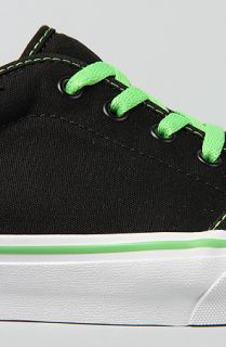 Vans Footwear The 106 Vulcanized Sneaker in Black Green Flash