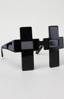 Jeremy Scott for Linda Farrow Sunglasses The Cross Sunglasses in Black