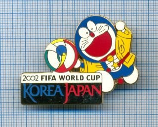 RARE Korea Japan 2002 Football FIFA World Cup Logo Mascot Pin