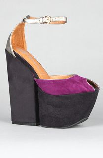 Jeffrey Campbell The 4 Evz Shoe in Purple Suede