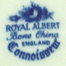 FLOW BLUE DISH By ROYAL ALBERT*ENGLAND BONE CHINA