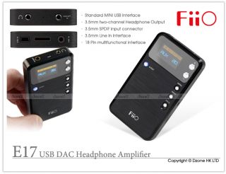 FiiO E17 USB Rechargeable Portable Headphone Amplifier Amp and DAC