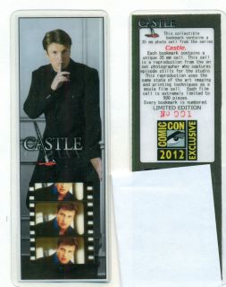 Castle Nathan Fillion SDCC Comic Con Exclusive Collectible Film Cell