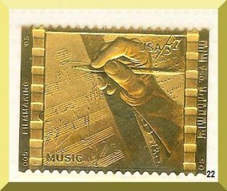 film making music 37 cent 22k gold stamp replica