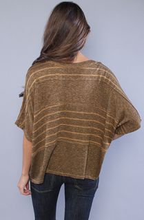 Free People The Bellas Boxy Body Tee in Camel Heather