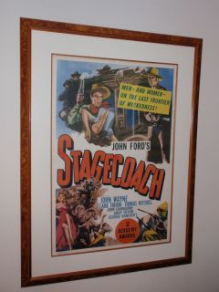  John Wayne Original Movie Poster 'Stagecoach"