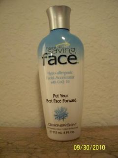 Designer Skin Saving Face Facial Tanning Lotion New 4oz