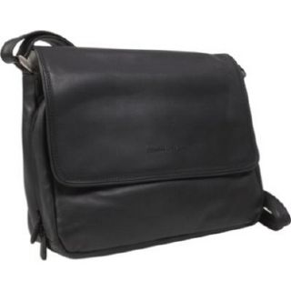Handbags Derek Alexander Leather Three Quarter Front Flap Handb Black