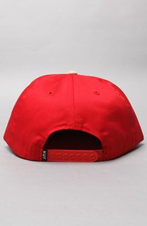 HUF The Big H Snapback Hat in Red Tan