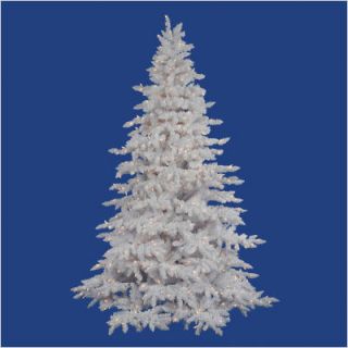 Vickerman Flocked White Spruce 54 Artificial Christmas Tree w Clear