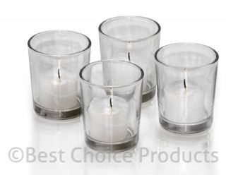 Votive Candles Pack 100 With Candles Clear Glass Candle Holder Party