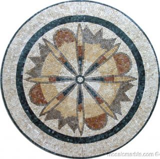 Lovely Mosaic Medallion Wall Floor Inlay Art Tile Decor