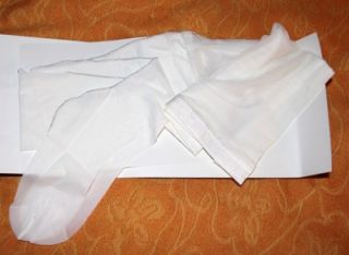RARE* FOGAL GLAMOUR Sheer to Waist Seamed FF SILKY *WHITE* Pantyhose