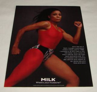 1996 got Milk Ad Page Florence Griffith Joyner