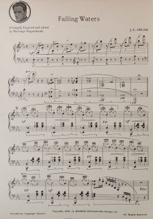 1936 Falling Waters Piano Solo Truax Sheet Music