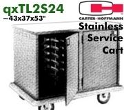 QXTL2S24 Carter Hoffmann Food Service Stainless Cart Transport Mobile