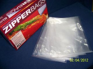 50 QUART ZIPPER BAGS 8 X 12 for FOODSAVER vacuum sealer FREE SHIP