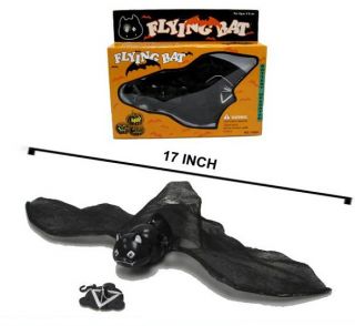Flying Bat Scary Halloween Bats Items Supply Spooky Party Jokes Fake
