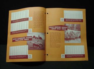 Frost Steel Wire Fence Sales Catalog Farm House C 1960