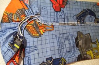  TOY ~ POWER DIGGER Blue Print Pattern ~ Twin Size Fitted/ Bottom Sheet