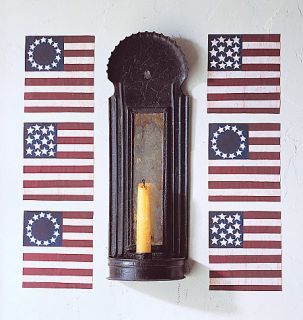 New Old Vintage American Flags 25 Warren Kimble Wallies Wall Stickers