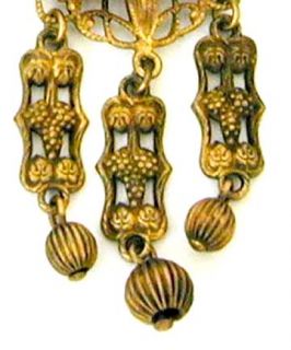 1930s Fishel Nessler F N Co Cameo Dangle Earrings