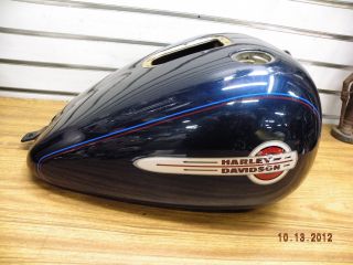 2004 Heritage Softail Fatboy Gas Fuel Tank Royal Blue Paint Harley Fi