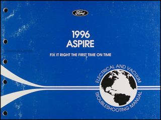 1996 Ford Aspire Electrical and Vacuum Troubleshooting Manual 96